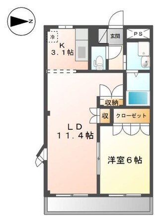 メルヴェールIの物件間取画像